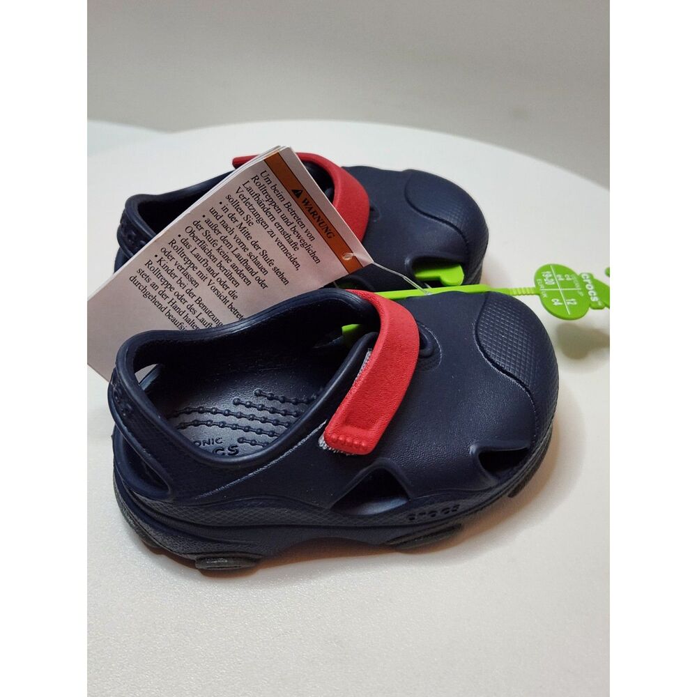 Crocs All Terrain Fisherman Sandals Toddler Size 4 Navy Pepper